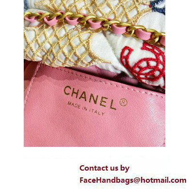 Chanel Lace Patchwork  &  Gold-Tone Metal CHANEL 22 Mini Handbag AS3980 Multicolor 2024